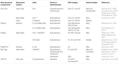 Preclinical Development and Production of Virus-Like Particles As Vaccine Candidates for Hepatitis C